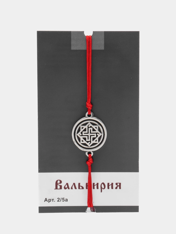 Славянский оберег (браслет / красная нить) "Валькирия", 3 г / Размер: 18 x 22 мм
