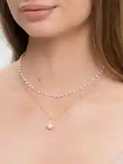Золотой цепочка на Новый год  двойная