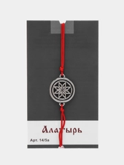 Славянский оберег, браслет, красная нить, "Алатырь", 3 г, размер: 18 x 22 мм