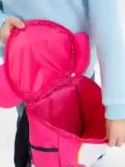 Вишнёвый рюкзак детский в садик, рюкзак дошкольный для малышей, рюкзак динозавр, дракон, слон