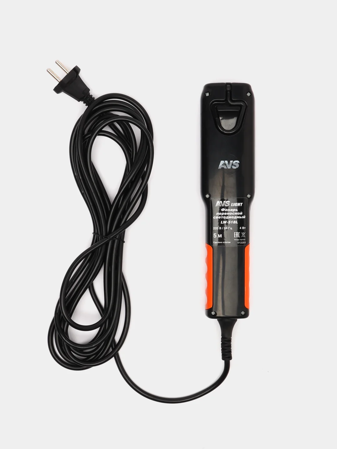 Фонарь переносной светодиодный AVS 5 м 220V