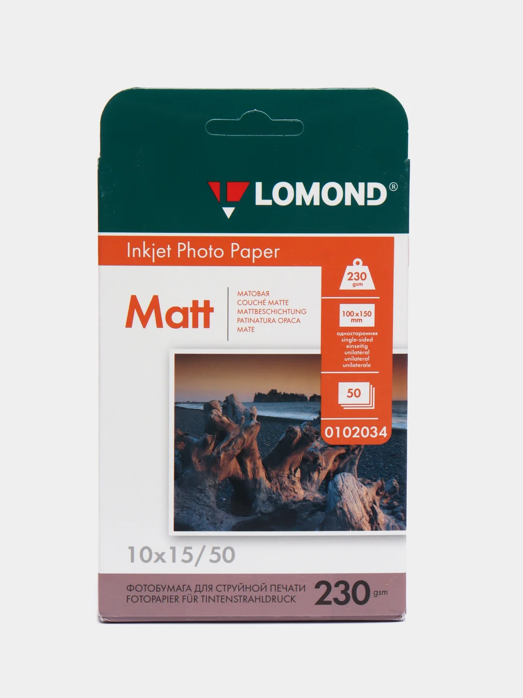 Фотобумага матовая, бумага для печати фото А4, 230 г/м2, 50 листов, Lomond, 360930