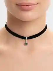 Чокер женский на шею, с черепашкой, черный