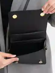 Черный дизайнерская модная сумочка через плечо из искусственной кожи, на цепочке, для женщин