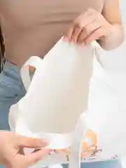 Белый шоппер сумка  "Забавные корги"