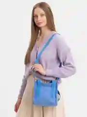 Голубой сумка женская, с плечевым ремнем