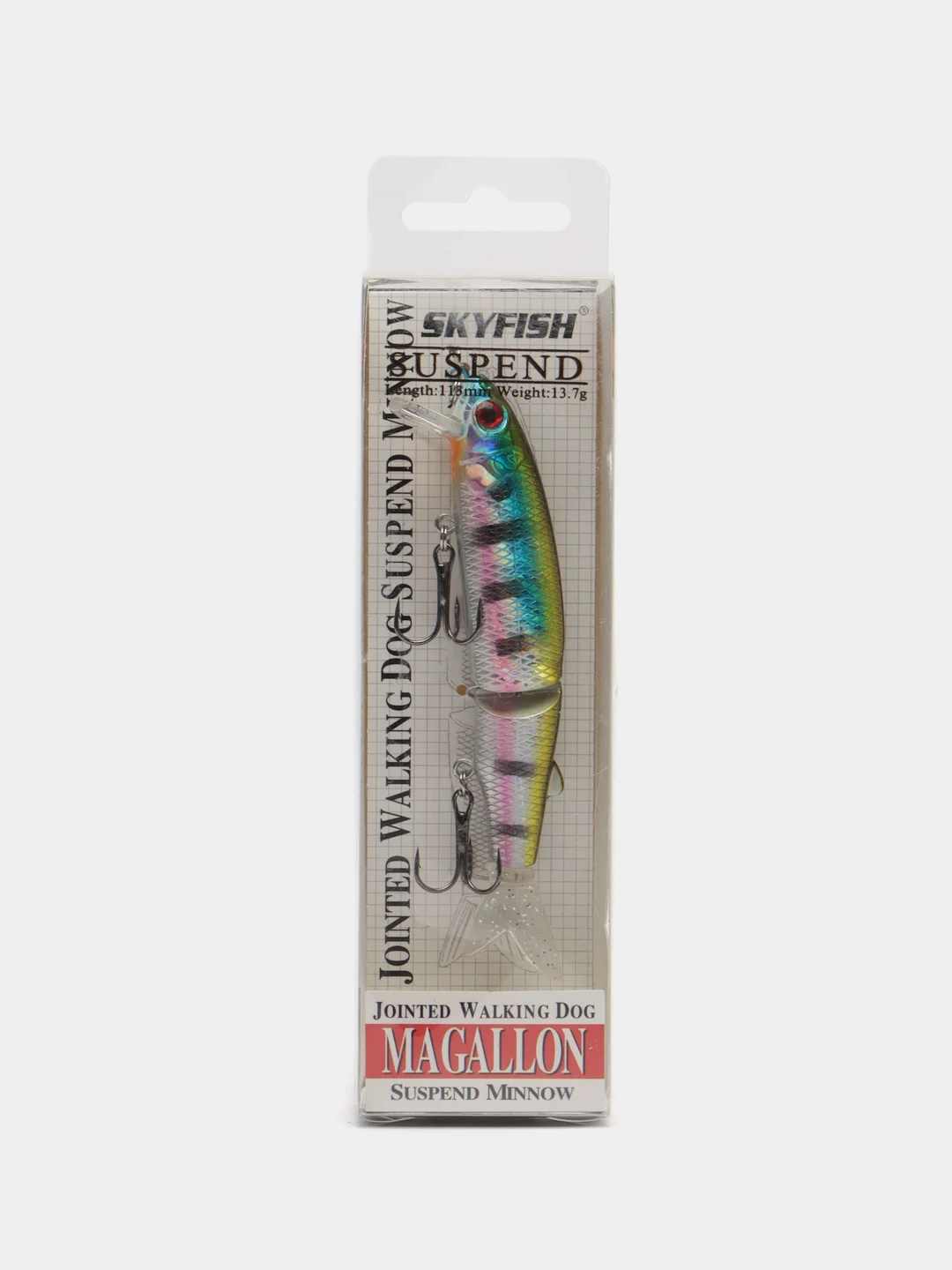 Лайм воблер Magallon Jointed Walking Dog Suspend Minnow