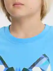 Голубой футболка детская