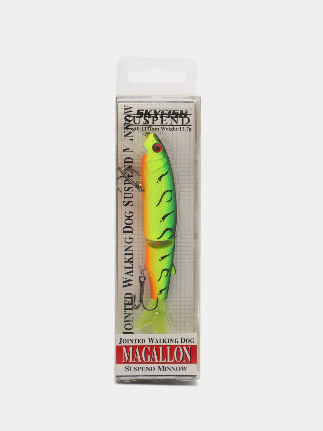 Зеленый воблер Magallon Jointed Walking Dog Suspend Minnow
