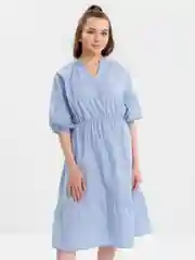Синий летнее платье