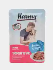 Корм для собак мелких пород KARMY Sensitive, лосось в соусе, 6 штук