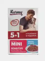Корм для собак мелких пород KARMY Sensitive, лосось в соусе, 6 штук