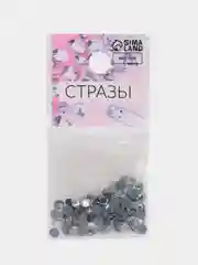 Стразы термоклеевые "Конус", стеклянные, SS16, d = 4 мм, 100 штук, цвет белый