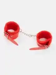 Красный мягкие наручники с мехом для БДСМ, 4 цвета