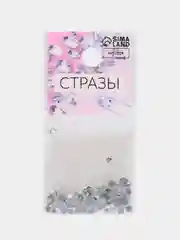 Стразы термоклеевые "Конус", стеклянные, SS10, d = 2,8 мм, 100 шт, цвет белый