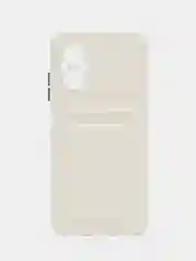 Белый силиконовый чехол Xiaomi Poco M5 4G 2022, Poco M4 5G (Поко М4 5Г, М5 4Г 2022), с карманом для карт, прозрачный