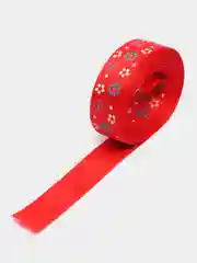 Алый лента декоративная, 25 мм, с рисунком