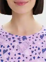 Лавандовый платье женское, домашняя сорочка, хлопок