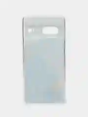 Светло-синий силиконовый чехол на Google Pixel 7 / Гугл Пиксель 7 прозрачный, с рисунком, защита камеры