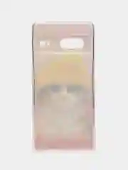 Желтый силиконовый чехол на Google Pixel 7 / Гугл Пиксель 7 прозрачный, с рисунком, защита камеры