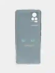 Черный силиконовый чехол на Vivo V21e 4G / Виво V21e 4G прозрачный, с рисунком, защита камеры