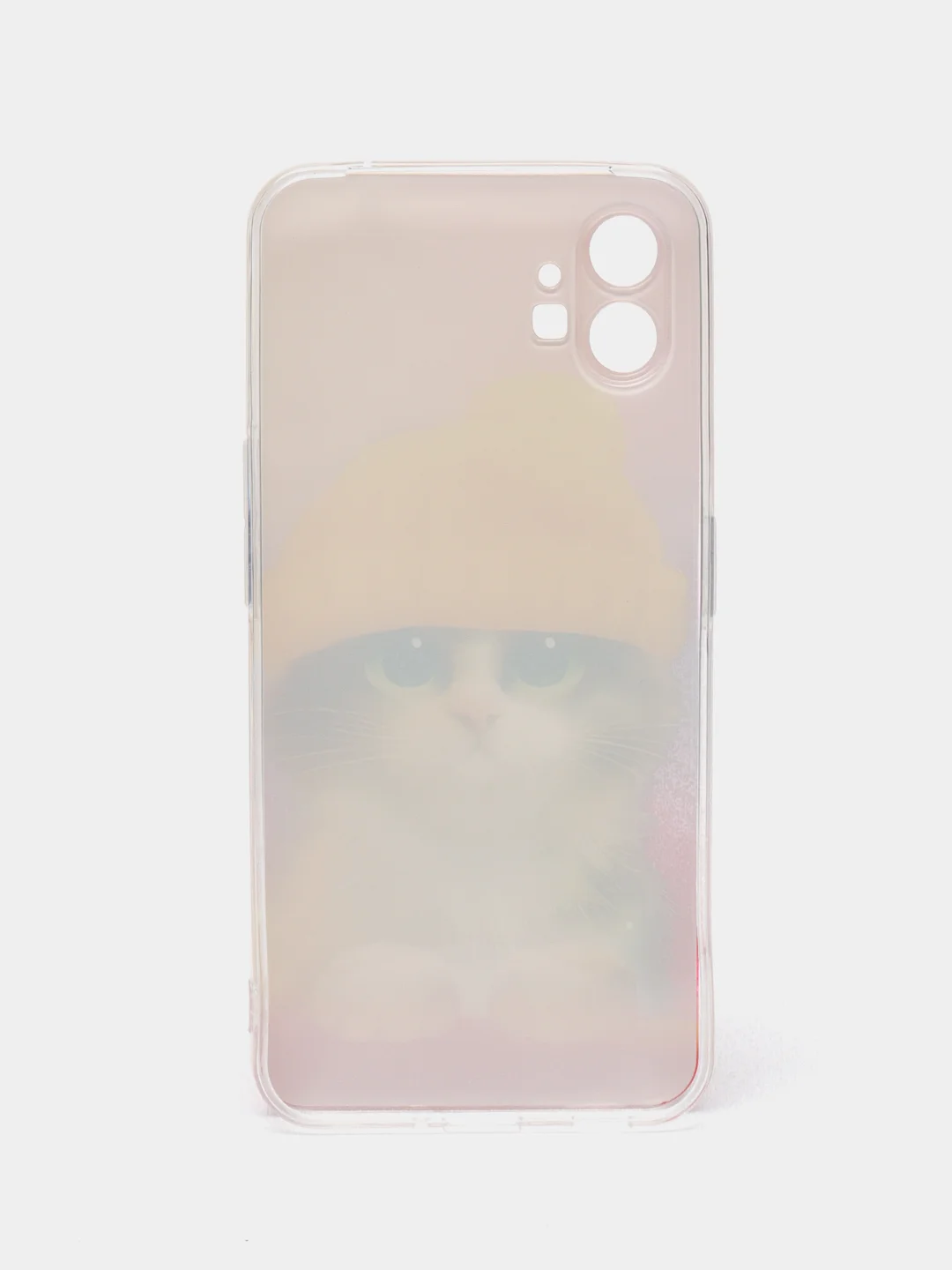 Желтый силиконовый чехол на Nothing Phone 1 / Нотинг Фон 1 прозрачный, с рисунком, защита камеры