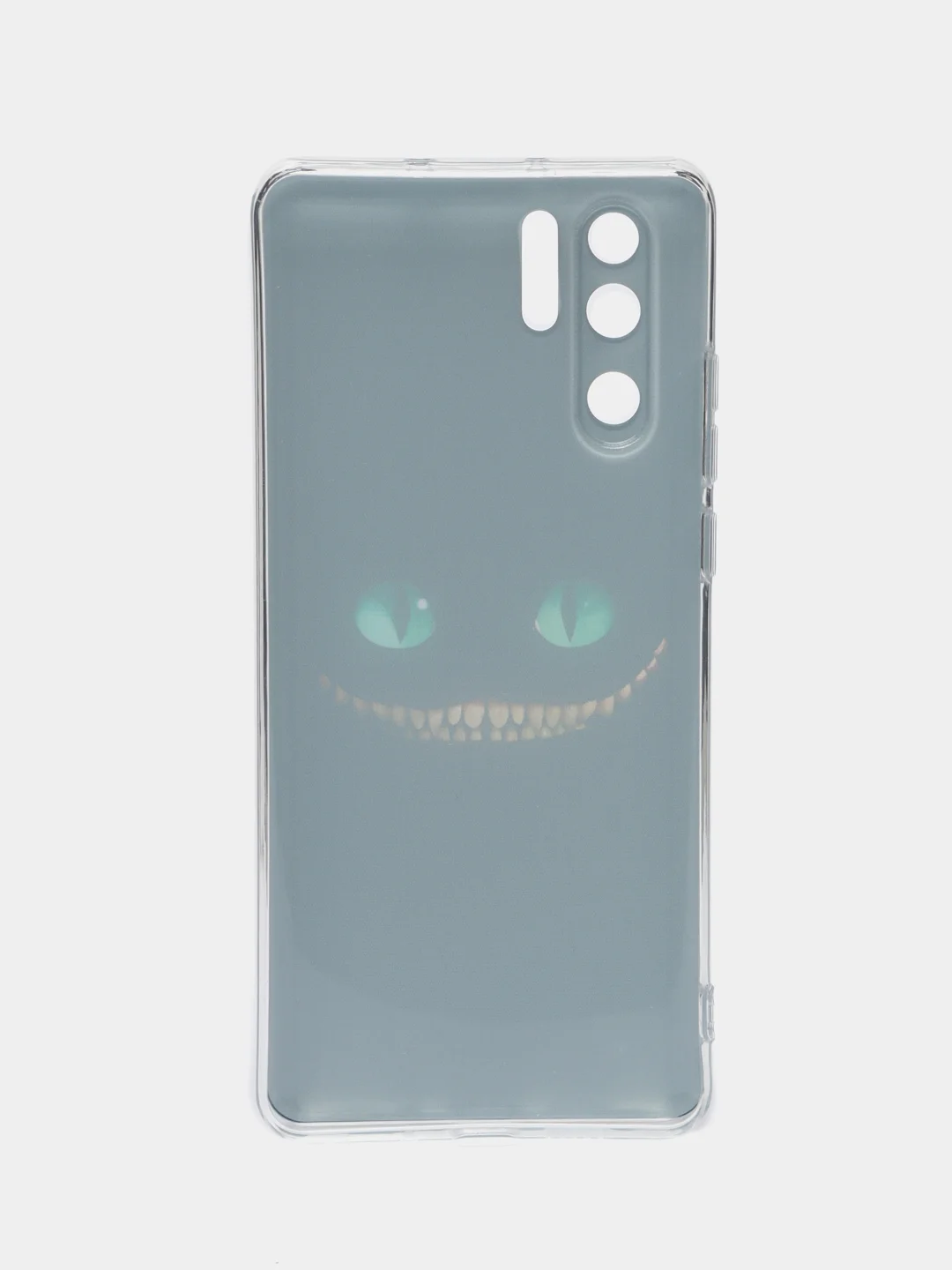 Черный силиконовый чехол на Huawei P30 Pro / Хуавей P30 Pro прозрачный, с рисунком, защита камеры