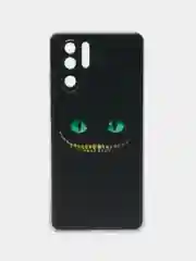 Черный силиконовый чехол на Huawei P30 Pro / Хуавей P30 Pro прозрачный, с рисунком, защита камеры