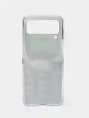 Угольный силиконовый чехол на Samsung Galaxy Z Flip 4 / Самсунг Z Flip 4 с рисунком, защита камеры
