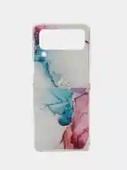 Ледяной силиконовый чехол на Samsung Galaxy Z Flip 4 / Самсунг Z Flip 4 с рисунком, защита камеры