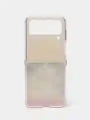 Желтый силиконовый чехол на Samsung Galaxy Z Flip 4 / Самсунг Z Flip 4 с рисунком, защита камеры