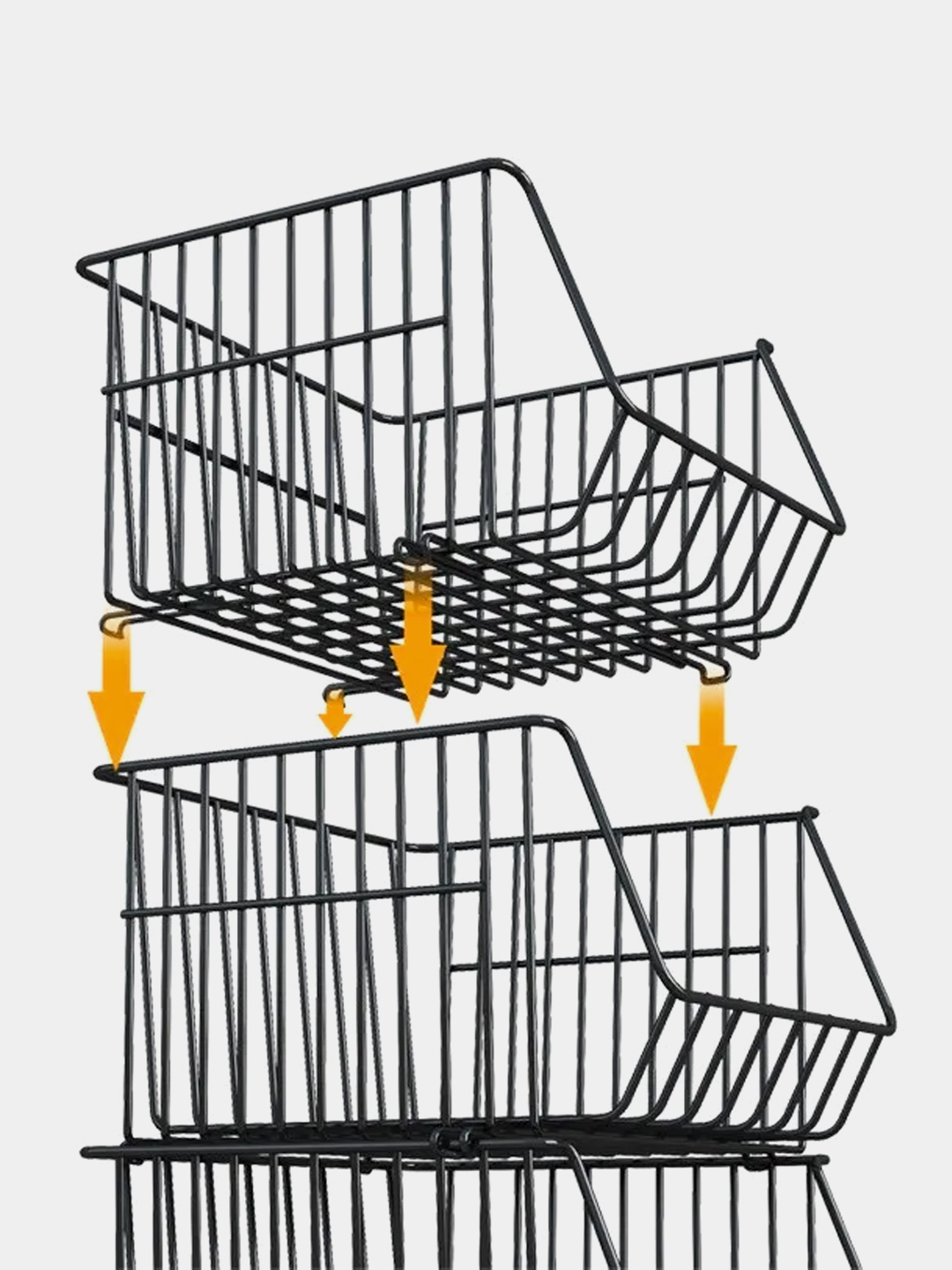 Стеллаж для хранения в виде корзин на колесиках купить по цене 3329.1 ₽ в  интернет-магазине Магнит Маркет