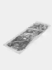 Лайм переводные временные водные татуировки  черно-белые(17X48 см) рукав