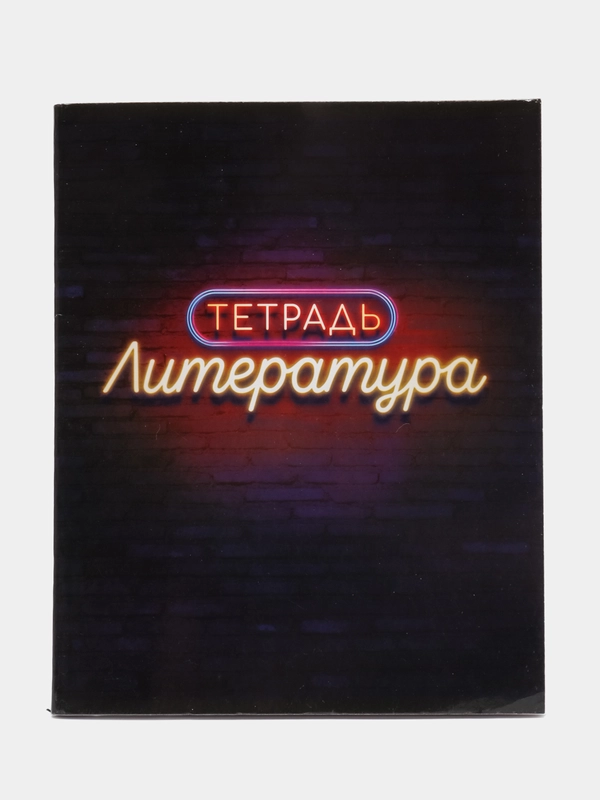 Тетрадь предметная "Неон. Литература", 48 листов в линейку, со справочными материалами