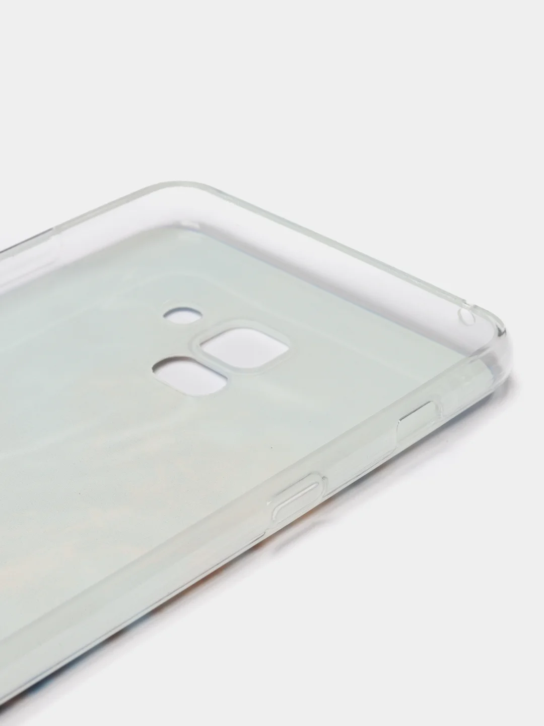 Бирюзовый чехол на Samsung Galaxy A8 Plus 2018 / Самсунг A8 Plus с рисунком, защита камеры
