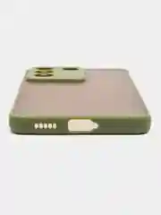 Оливковый чехол для Vivo V27e матовый, с цветными бортиками