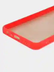Красный чехол для Realme C55 матовый, с цветными бортиками