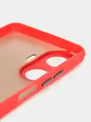 Красный чехол для Realme C55 матовый, с цветными бортиками