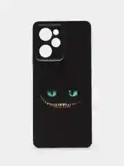 Черный чехол на Xiaomi Poco X5 Pro 5G / Поко Х5 Про 5G прозрачный, с рисунком, защита камеры