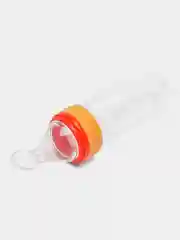 Оранжевый бутылочка с ложкой из силикона