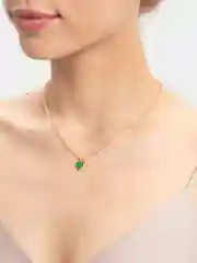 Зеленый цепочка с подвеской "Сердце"