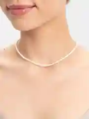 Белый чокер на шею из ювелирного граненного стекла "Милота"