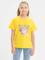 Желтый футболка для девочек