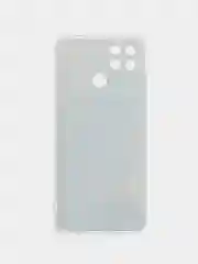 Светло-синий силиконовый чехол на Realme Narzo 50A / Реалми Нарзо 50А с рисунком, защита камеры