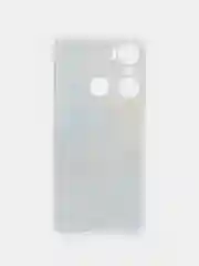 Голубой силиконовый чехол на Infinix Hot 12 Pro / Инфиникс Хот 12 Про с рисунком, защита камеры