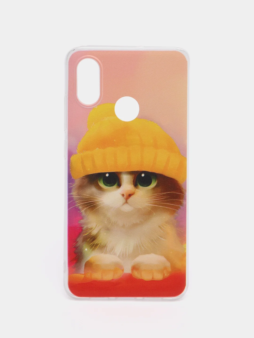 Желтый силиконовый чехол на Xiaomi Mi 8 / Сяоми Ми 8 прозрачный, с рисунком, защита камеры