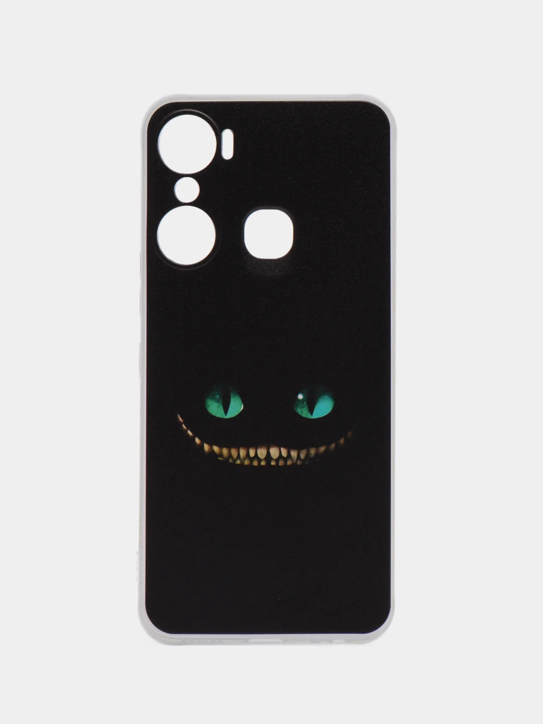 Черный силиконовый чехол на Infinix Hot 12 Pro / Инфиникс Хот 12 Про с рисунком, защита камеры