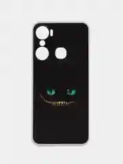 Черный силиконовый чехол на Infinix Hot 12 Pro / Инфиникс Хот 12 Про с рисунком, защита камеры