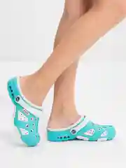 Бирюзовый сабо детские из "ЭВА", размеры 30-35