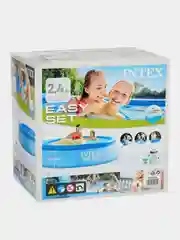 Бассейн надувной Intex, 244 х 61 см, Easy Set, 28108NP, фильтр-насос, 1942 л